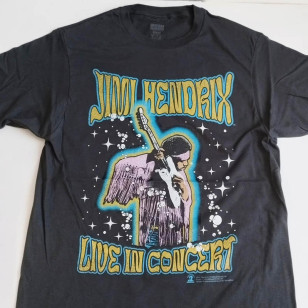 Jimi Hendrix - Live In Concert , Guitar Playing Outer Glow Official T Shirt ( Men  L ) ***READY TO SHIP from Hong Kong***